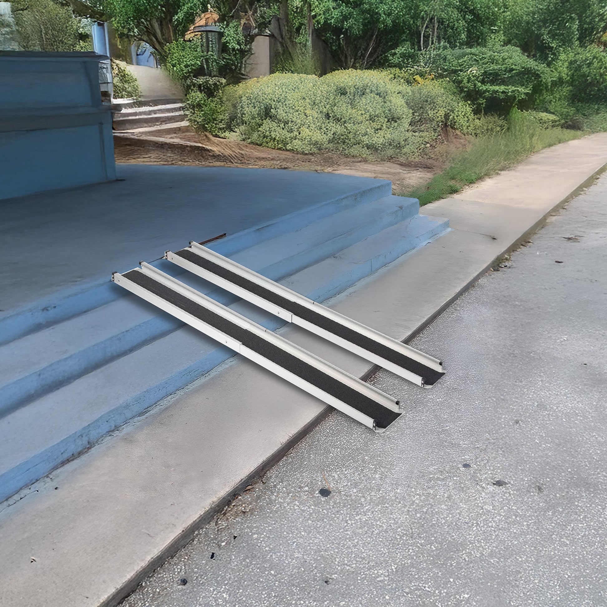 Titan Ramps 4' to 7' Telescoping Aluminum Wheelchair Ramp with 600 lb. Capacity - Find Fresh Goods