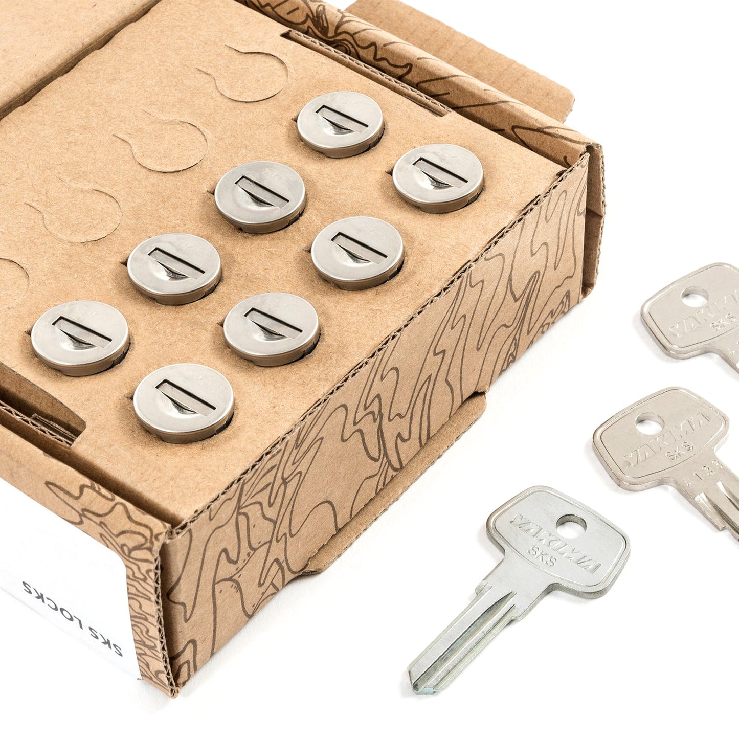 Yakima Car Rack System Component SKS Lock Cylinder Core Kit with Key (8 Pack) - Find Fresh Goods