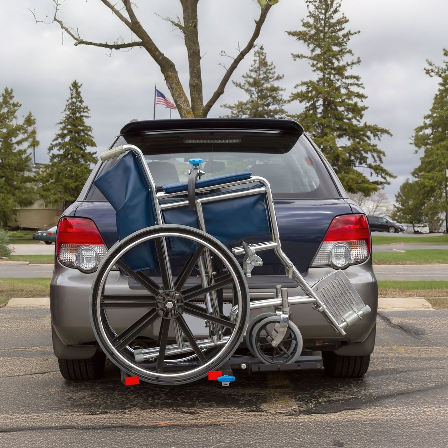 Silver Spring Foldable Manual Wheelchair Carrier Platform with Hitch Ball Mount - Find Fresh Goods
