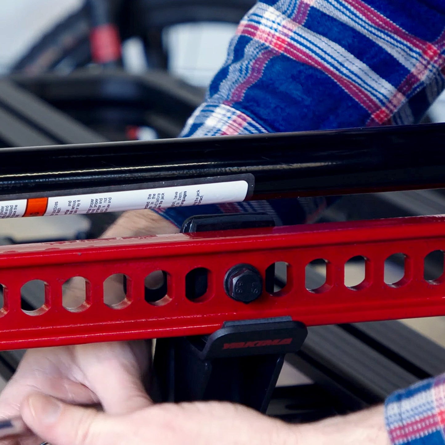 Yakima Hi-Lift Jack Bracket Secures One Hi-Lift Jack For Any Warrior Basket, Red - Find Fresh Goods