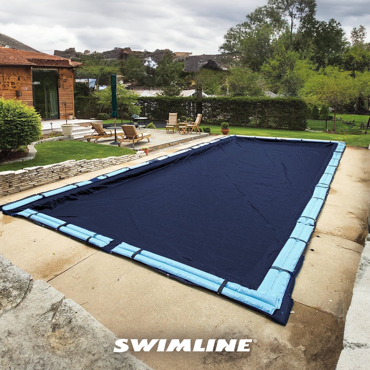 Swimline 25 x 45 Ft Winter Rectangular InGround Swimming Pool Cover (Cover Only)