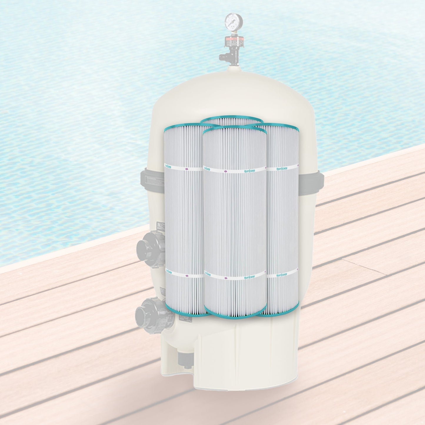 Hurricane 12 Pack HF7470-04 Advanced Pool and Spa Filter Cartridge Replacement
