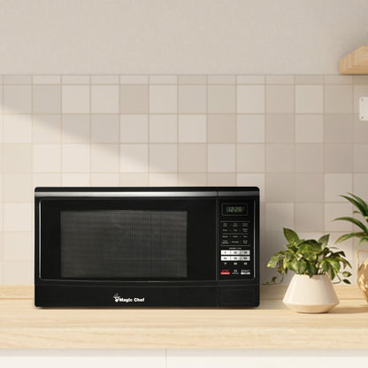 Magic Chef Countertop Microwave Oven with 6 Cook Modes & 11 Power Levels, Black