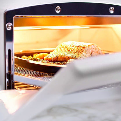 Sengoku HeatMate Countertop Toaster Oven w/ Graphite Technology, Eggshell White