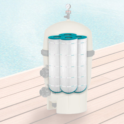 Hurricane HF8419-01 Advanced Swimming Pool Filter Cartridge Replacement, White