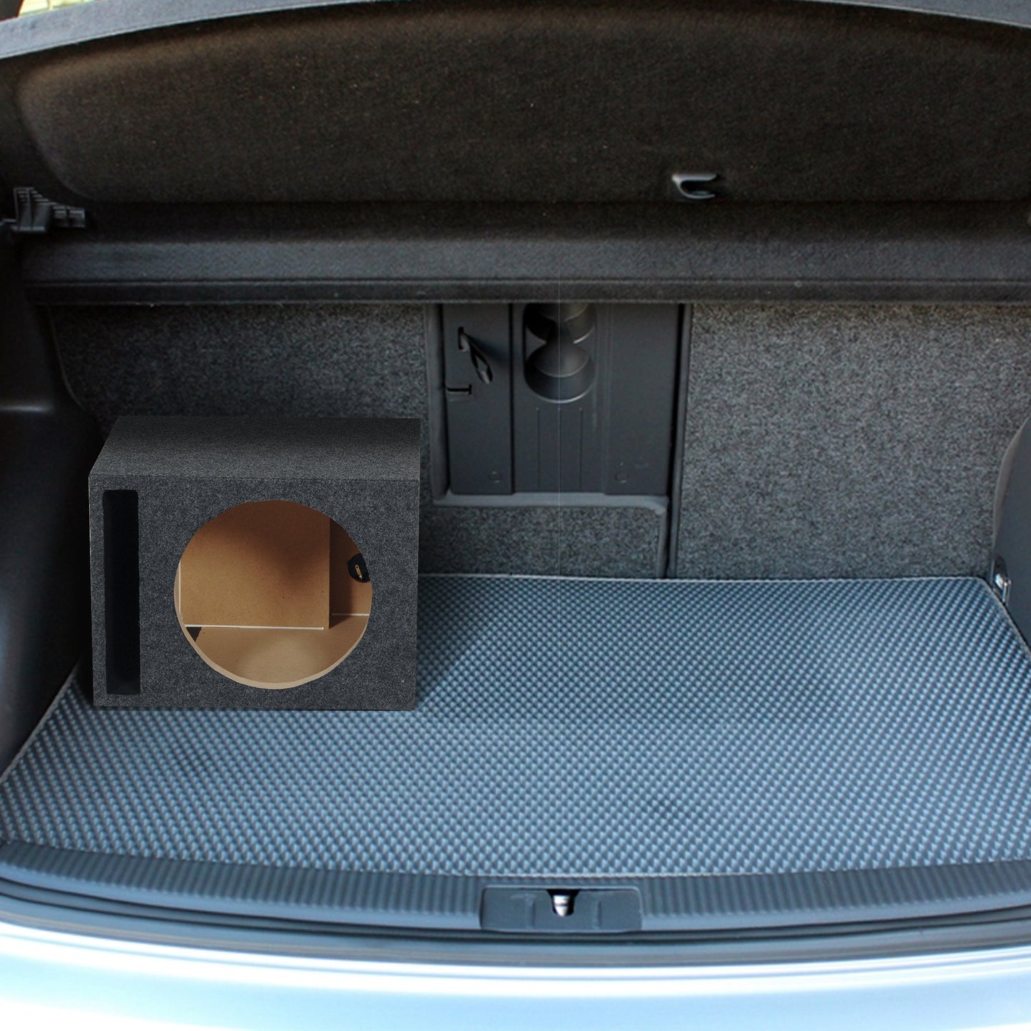 Q Power 10" Heavy-Duty Single Vented Vehicle Subwoofer Enclosure Woofer Box - Find Fresh Goods