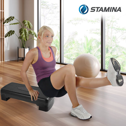 Stamina Aerobic Step with Portable and Lightweight Construction for Fitness