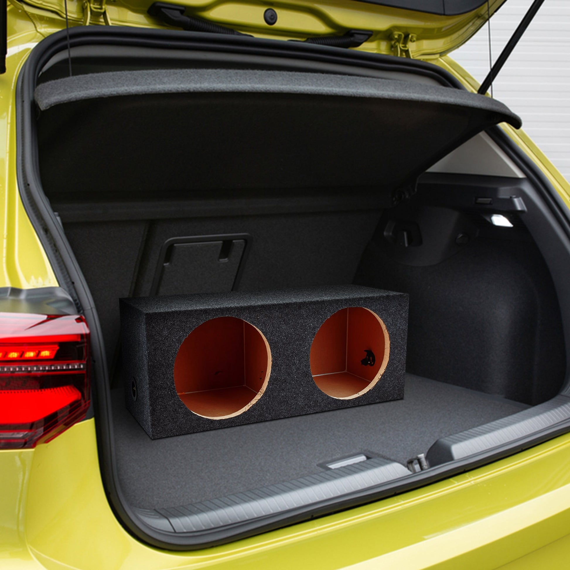 QPower 12" Heavy-Duty Dual Sealed Vehicle Subwoofer Enclosure Woofer Box, Gray - Find Fresh Goods