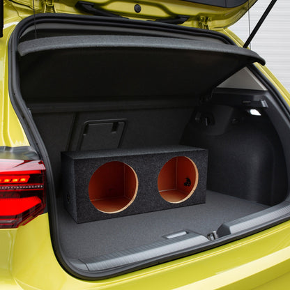 QPower 12" Heavy-Duty Dual Sealed Vehicle Subwoofer Enclosure Woofer Box, Gray - Find Fresh Goods