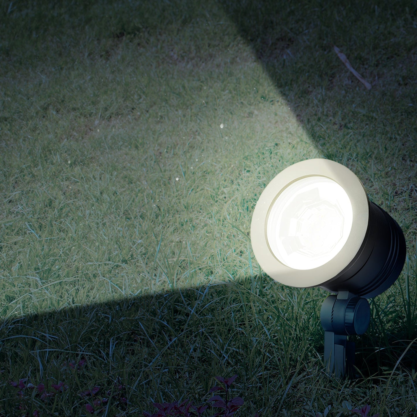 Fusion Wired Low-Voltage LED Spotlight Metal Outdoor Light w/ 1000 Lumens, Black