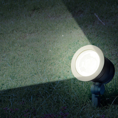 Fusion Wired Low-Voltage LED Spotlight Metal Outdoor Light w/ 1000 Lumens, Black