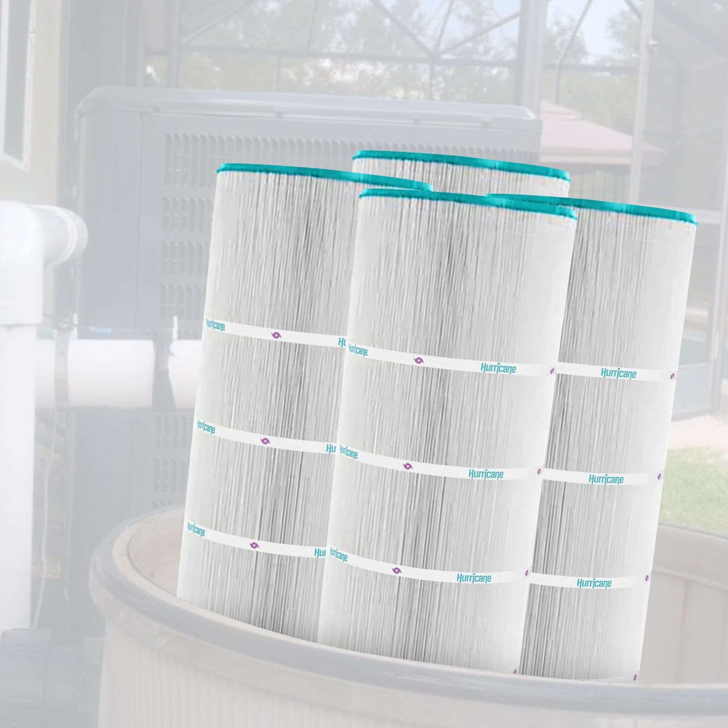 Hurricane HF8420-01 Advanced Swimming Pool Filter Cartridge Replacement, White