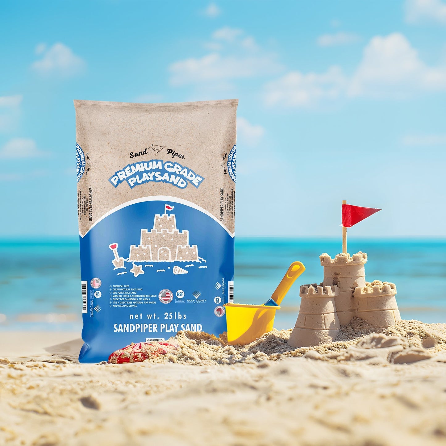 SandPiper 25 Pound Premium Grade Multi-Use Play Sand with Chemical Free Formula
