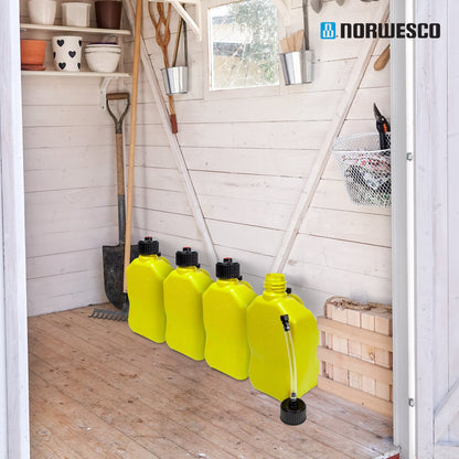 Bushman 4 Pack U-Jug Storage Jug, Portable Plastic Container, 5.5 Gal, Yellow - Find Fresh Goods