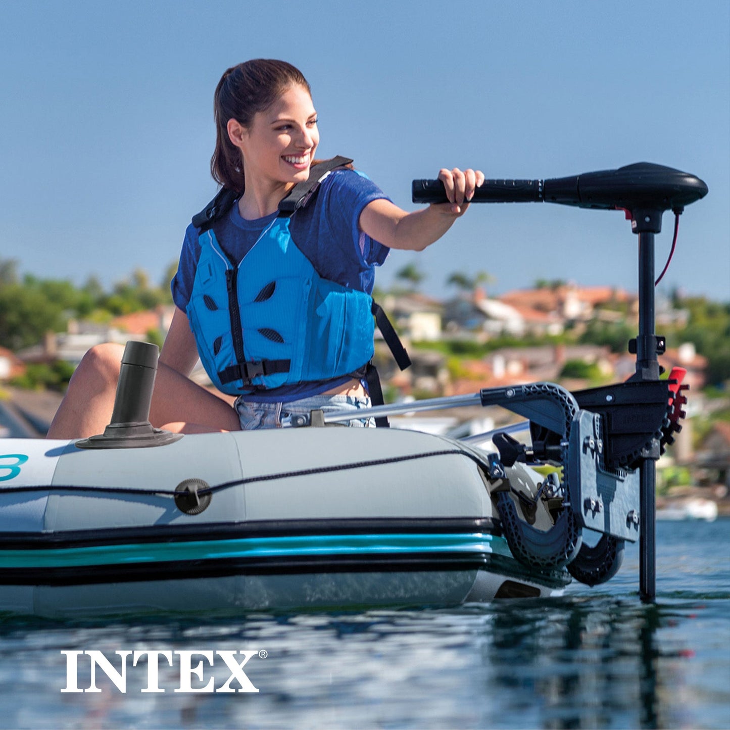 Intex Composite Motor Mount w/ Aluminum Supports for Inflatable Boat or Raft - Find Fresh Goods