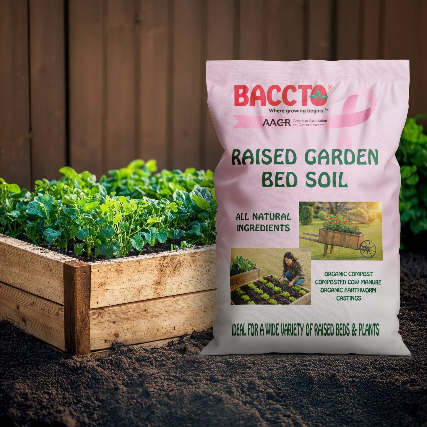Michigan Peat Company BACCTO Raised Bed Soil for All Plant Types, 1.5 Cubic Feet