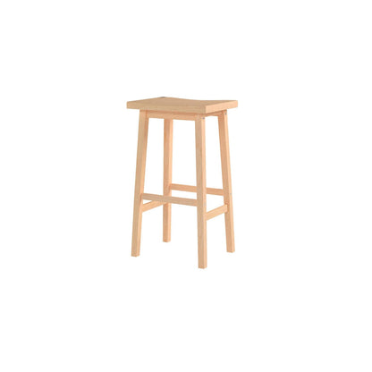 PJ Wood Classic Saddle-Seat 24 Inch Kitchen, Table, & Bar Counter Stool, Natural