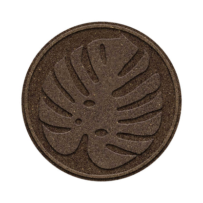 Garden Central 4 Pack 18" x 18" Tropical Leaf Decorative Stepping Stones, Brown
