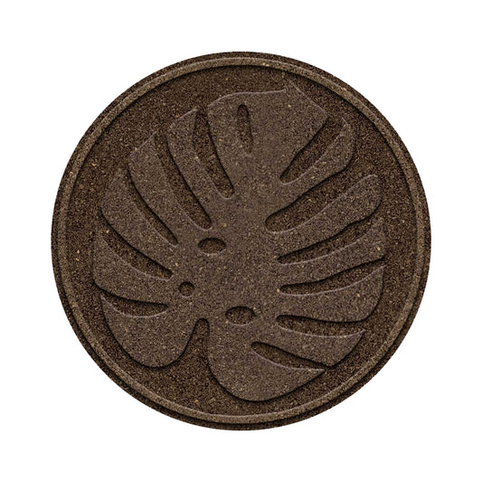 Garden Central 4 Pack 18" x 18" Tropical Leaf Decorative Stepping Stones, Brown