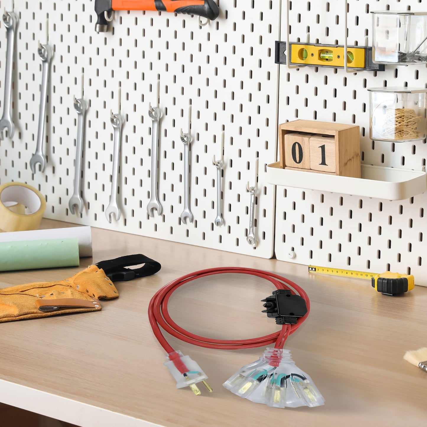 Master Electrician 50 Feet Outdoor Extension Cord with Inline Circuit Breaker