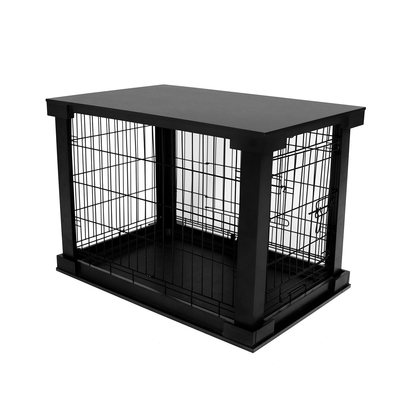 Merry Products Decorative Pet Cage w/ Protection Box End Table, Black
