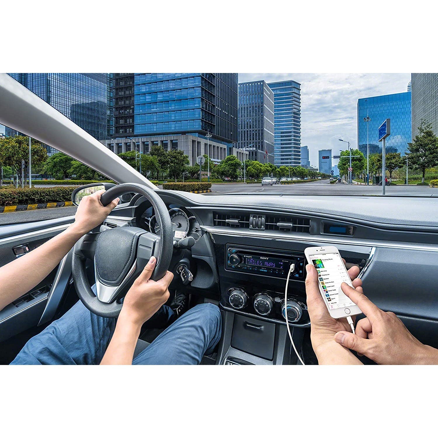 Sony MEXN5300BT Single DIN Car Audio CD Player Stereo Receiver with Bluetooth - Find Fresh Goods