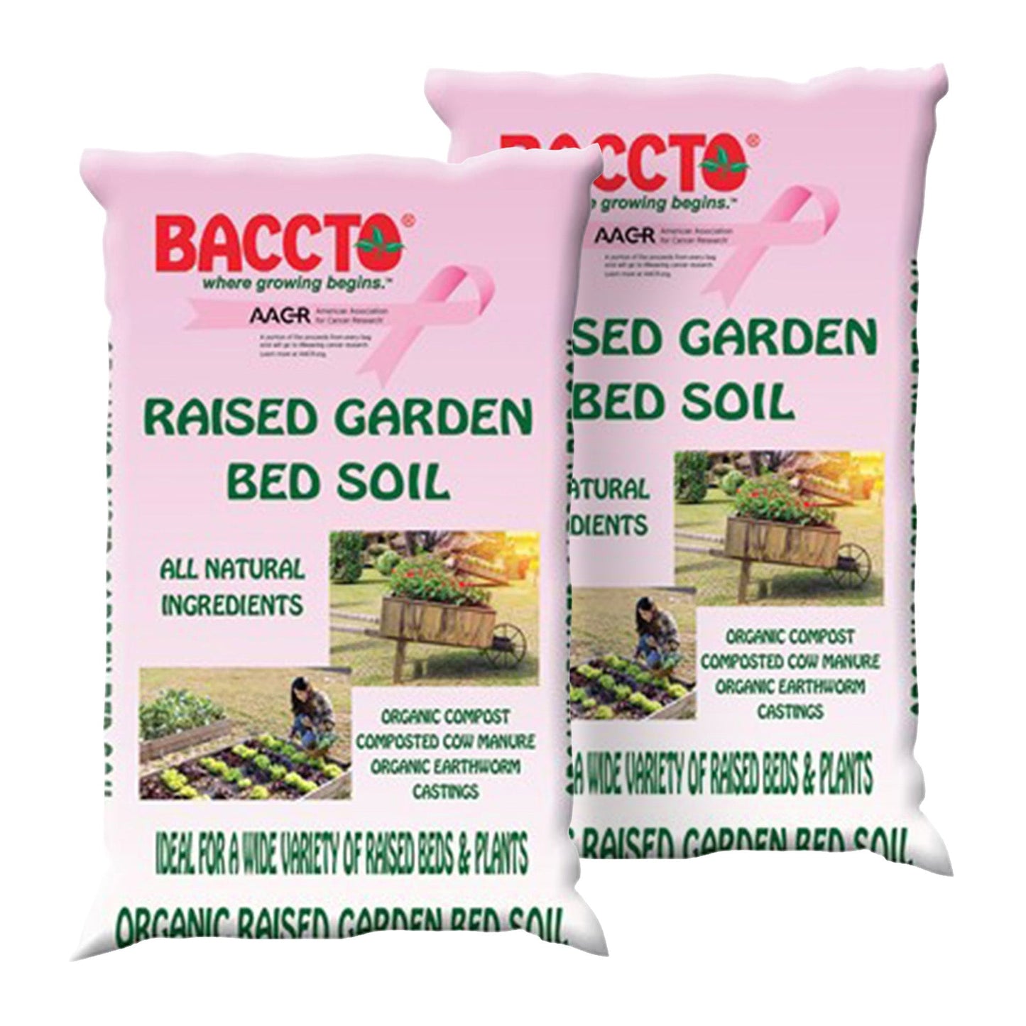 Michigan Peat Company BACCTO Raised Bed Soil for All Plants, 1.5 Cu Ft, 2 Pack