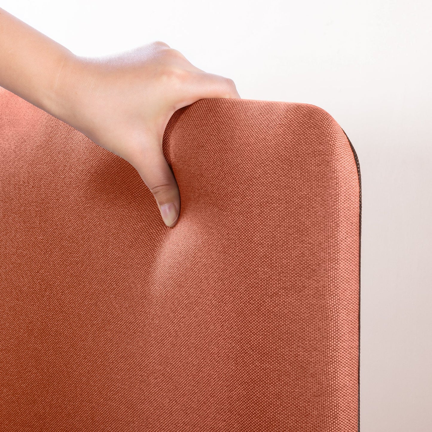 Mellow KERT Metal and Wood Platform Bed Frame with Upholstered Headboard, King