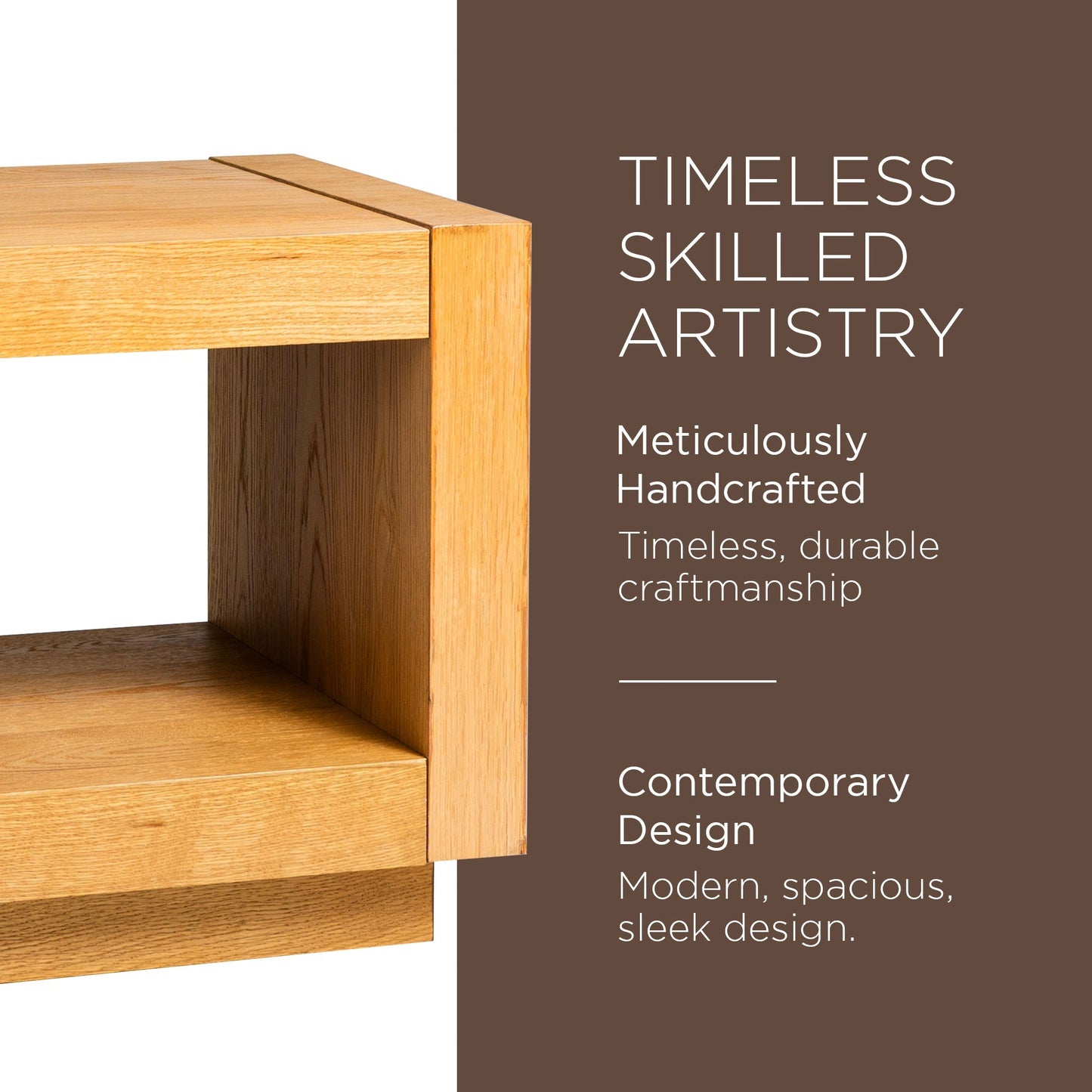 Maven Lane Artemis Contemporary Wooden Side Table in Refined Natural, Set of 2