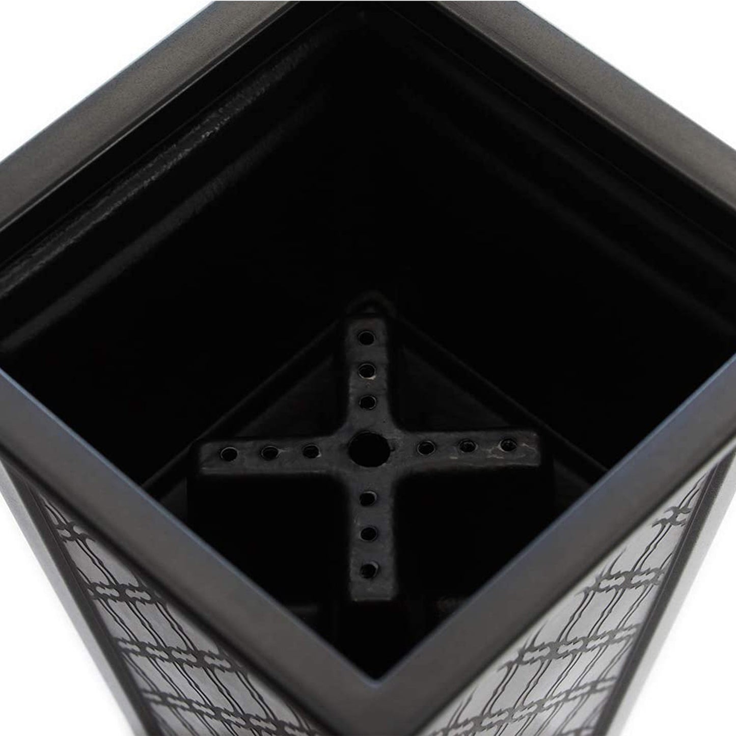 FCMP Outdoor Casablanca Resin 24" Self-Watering Pedestal Taper Planter, 2 Pack