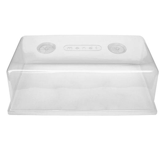 Mondi MONDIG100 7 Inch Tall Clear Plastic Mini Herb Greenhouse with Easy Vents