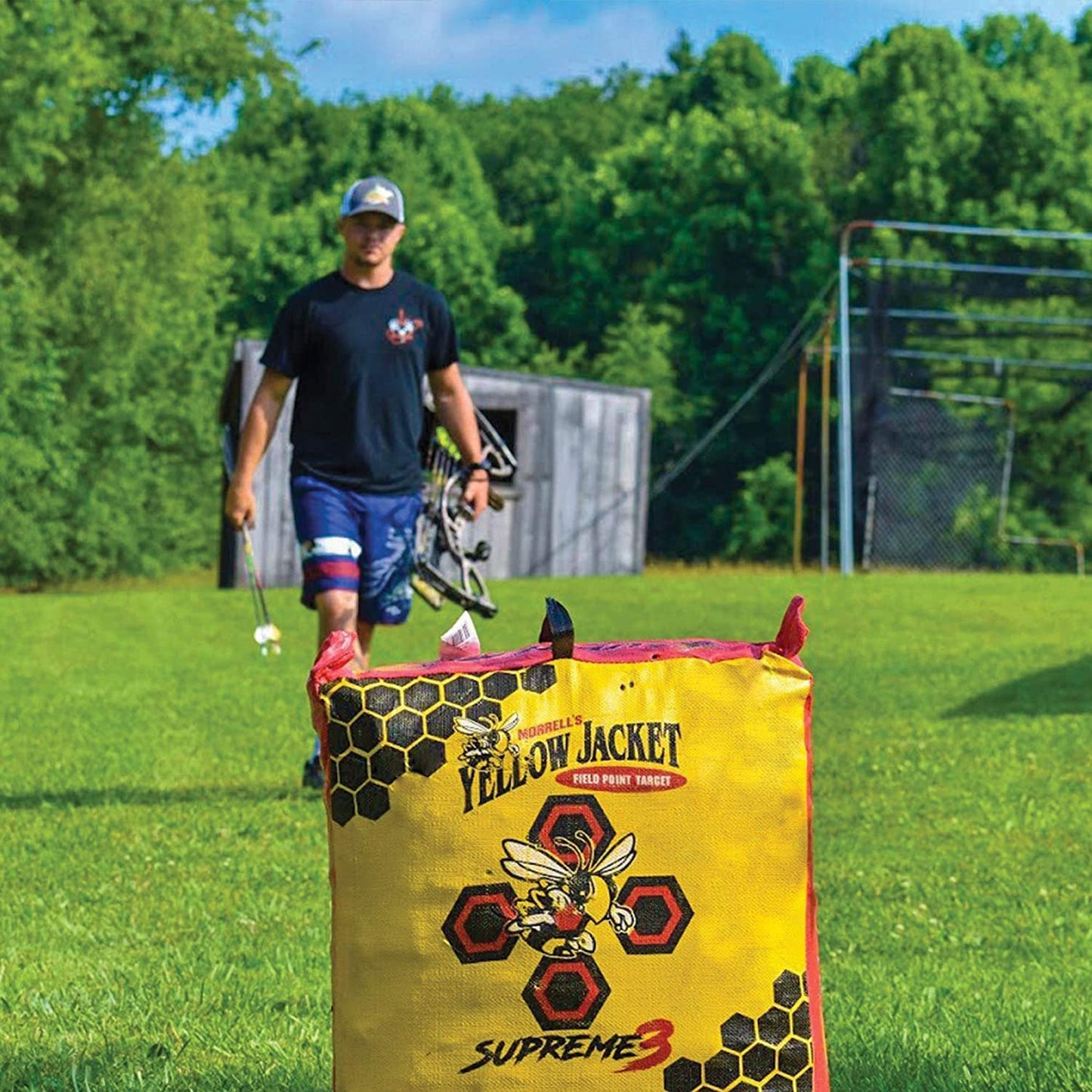 Morrell Yellow Jacket Supreme Bag Target with HME Products 30 Inch Target Stand