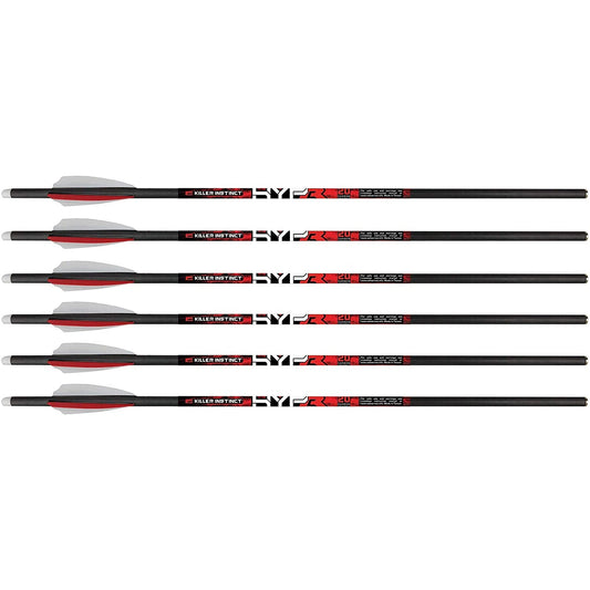 Killer Instinct MSCKI-1064-6 HYPR 20 Inch Carbon Crossbow Bolts (6 Pack)