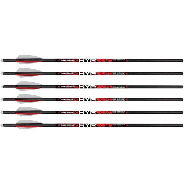 Killer Instinct MSCKI-1064-6 HYPR 20 Inch Carbon Crossbow Bolts (6 Pack)
