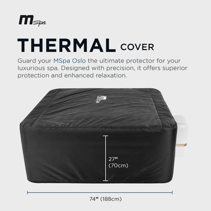 MSpa Thermal Cover Designed for OSLO Model with Tightening Rope and Buckle, Gray
