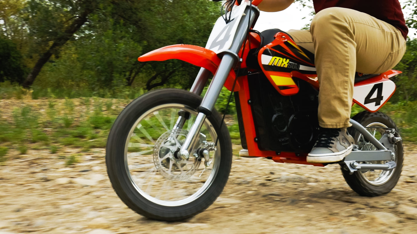 Razor MX500 Red Dirt Rocket High-Torque Electric Motorcycle Dirt Bike for Adult