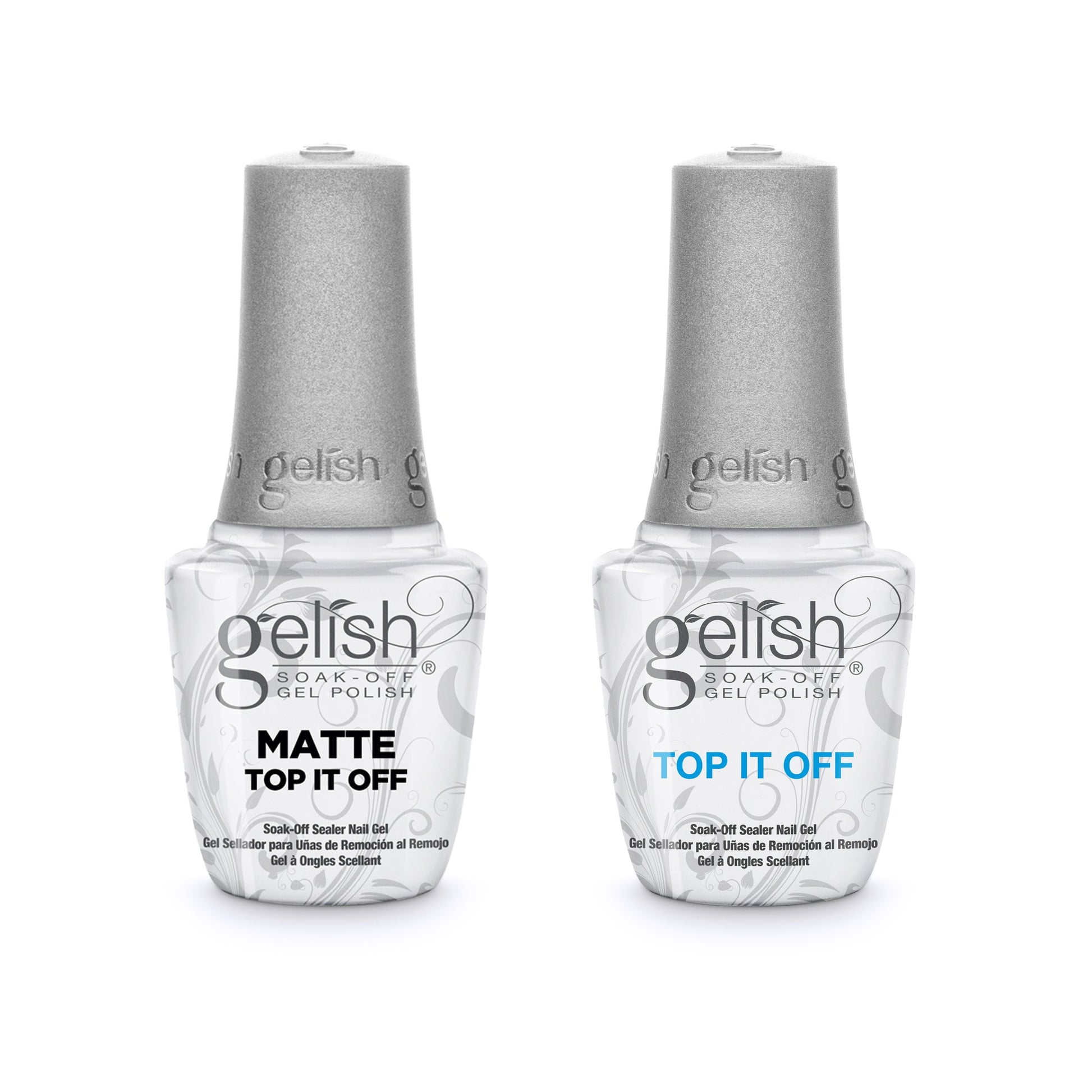 Gelish Matte & Gloss Duo Top It Off Soak Off Gel Nail Polish Sealer Clear Coat - Find Fresh Goods