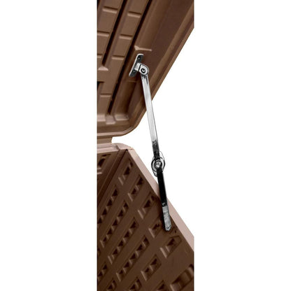 Plastic Development Group 130-Gallon Resin Outdoor Patio Storage Deck Box, Brown