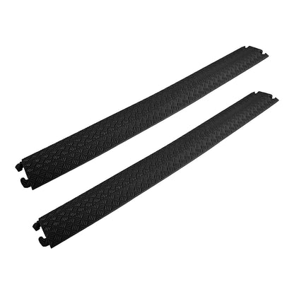 Pyle 40 In Cable Wire Protector Cover Ramp for Floor Cord Safety, Black (2 Pack)