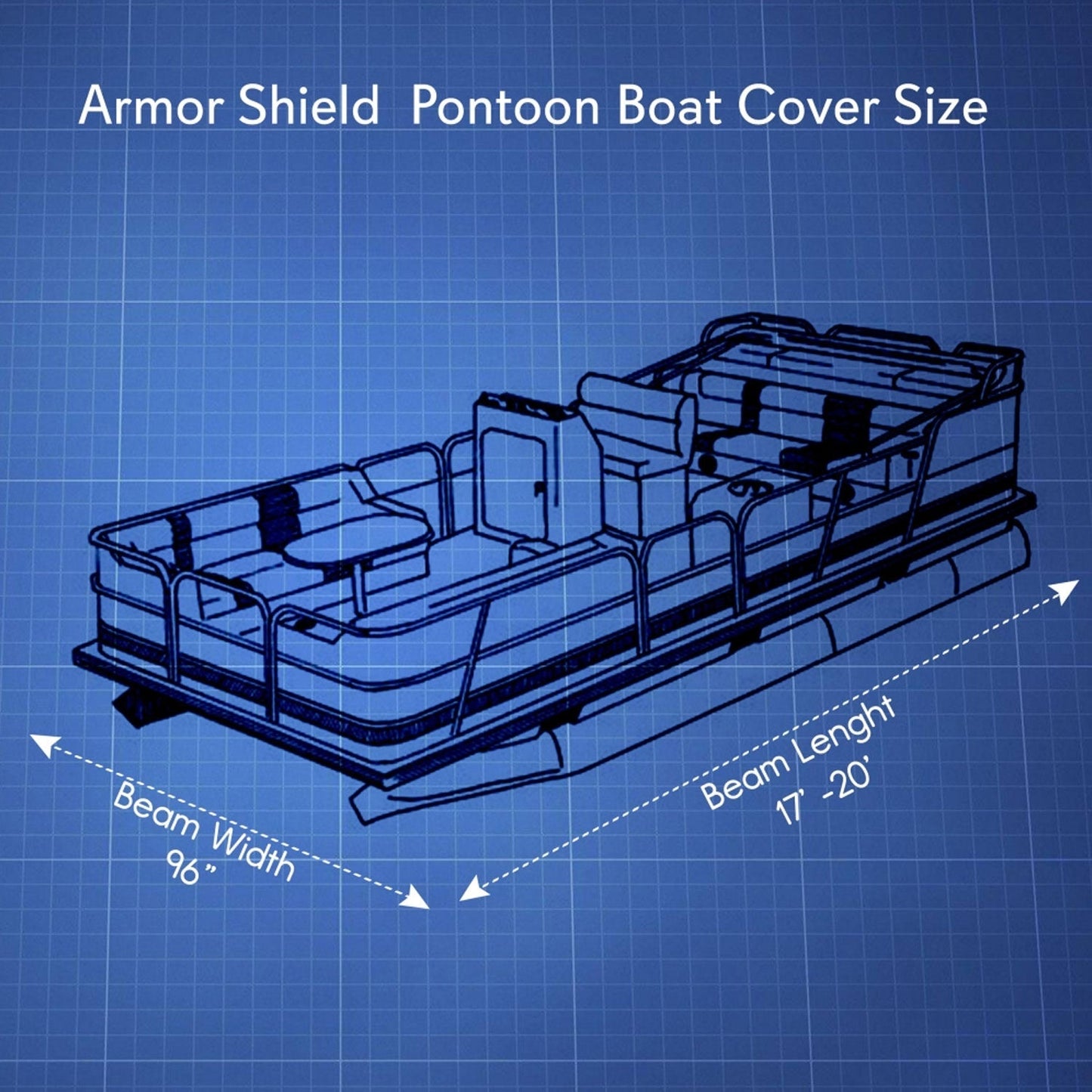 Pyle PCVHP440 17 to 20 Foot Armor Shield Pontoon Boat Protective Cover Accessory - Find Fresh Goods