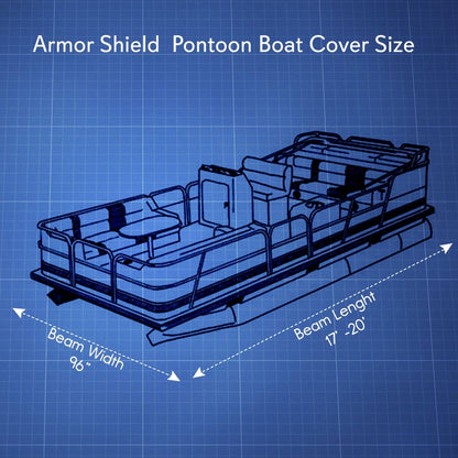 Pyle PCVHP440 17 to 20 Foot Armor Shield Pontoon Boat Protective Cover Accessory - Find Fresh Goods