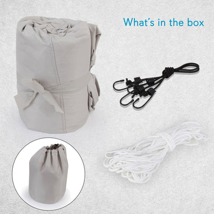 Pyle PCVHP440 17 to 20 Foot Armor Shield Pontoon Boat Protective Cover Accessory - Find Fresh Goods