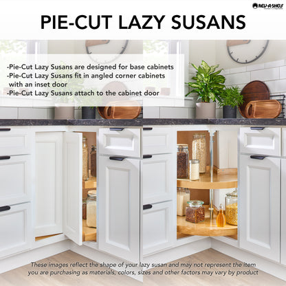 Rev-A-Shelf 28'' Lazy Susan Pie-Cut Polymer 2-Shelf, Almond, 6942-28-15-52