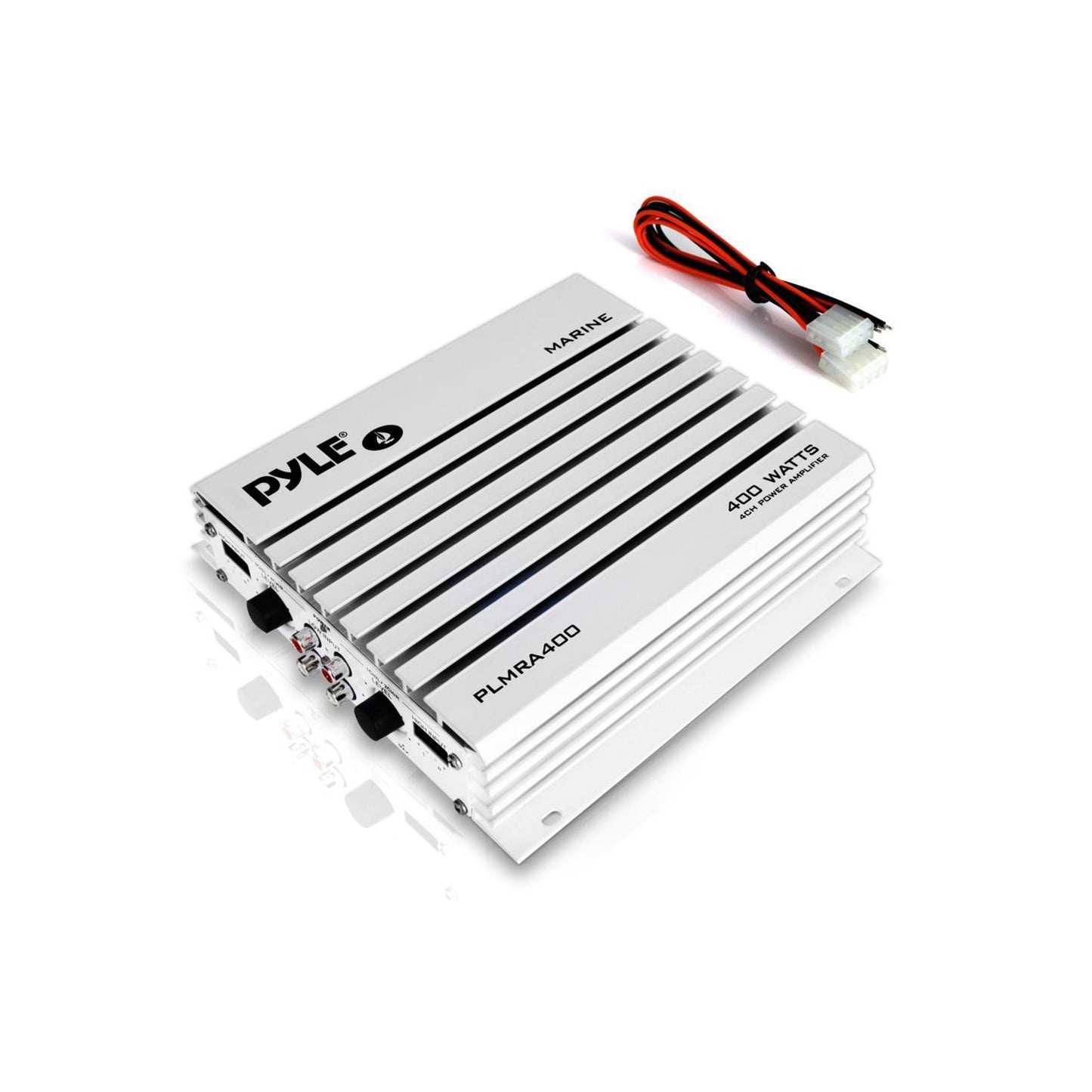 Pyle PLMRA400 400 Watt 4 Channel Waterproof Marine Boat Audio Amplifier, White - Find Fresh Goods