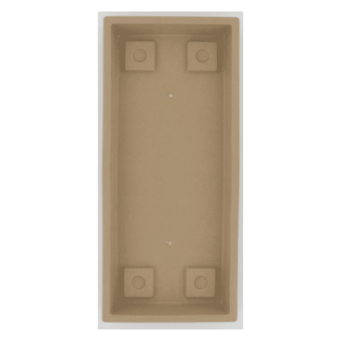 HC Companies Venetian 23.5 In Rectangular Flower Box Saucers, Sandstone (6 Pack)