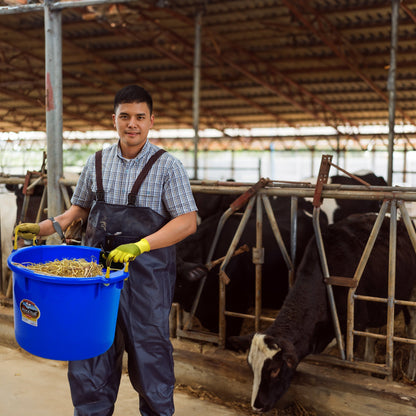 Little Giant 40 Quart Durable and Versatile Utility Muck Tub w/Handles, Blue