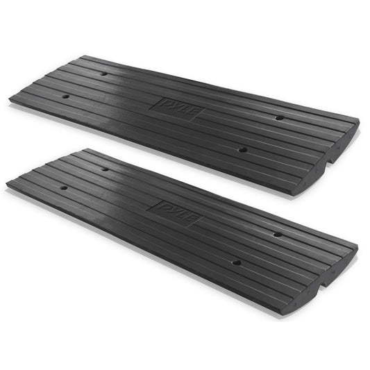 Pyle PCRBDR21 Car/Truck Curbside Driveway Ramp Threshold Bridge Track (2 Pack) - Find Fresh Goods