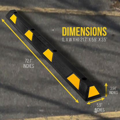 Pyle PCRSTP14 72" Car/Truck Vehicle Driveway Parking Wheel Stop Block (4 Pack) - Find Fresh Goods