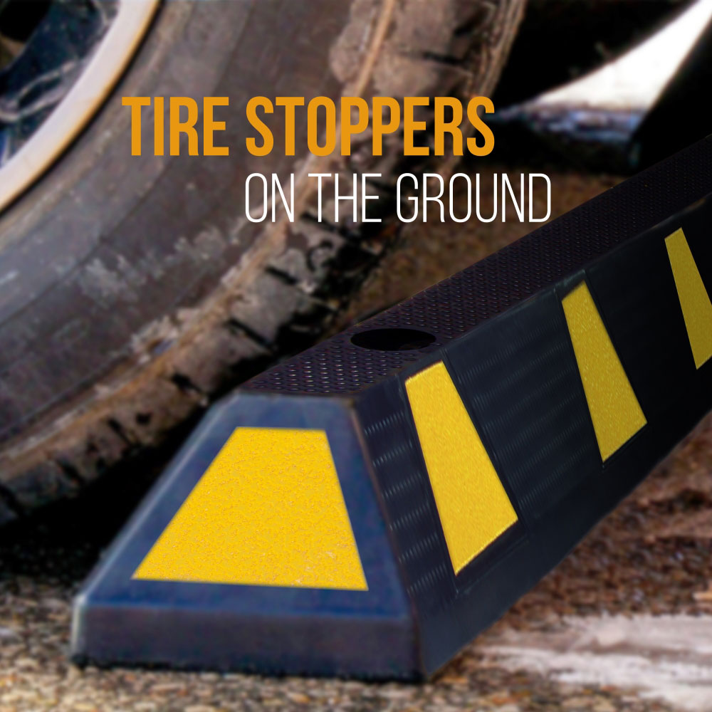 Pyle PCRSTP14 72" Car/Truck Vehicle Driveway Parking Wheel Stop Block (2 Pack) - Find Fresh Goods