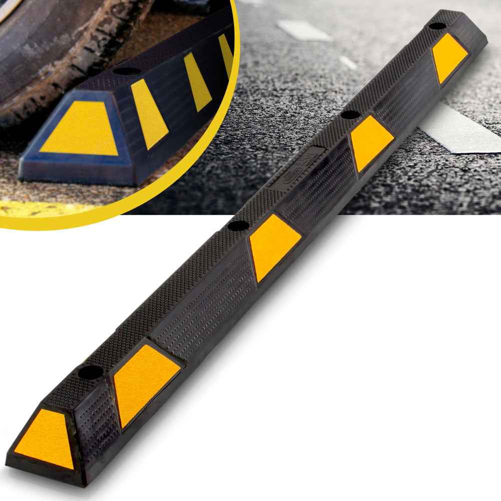 Pyle PCRSTP14 72" Car/Truck Vehicle Driveway Parking Wheel Stop Block (2 Pack)